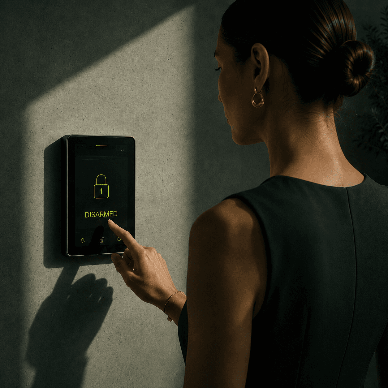 Disarming a Safe & Sound smart-home panel with a touch