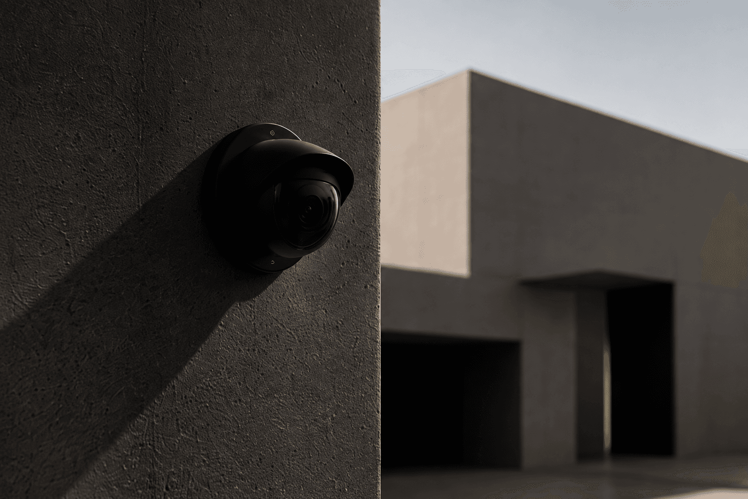 A Safe & Sound protected lobby in Cairo — fire panel and a 'Protected' glass wall